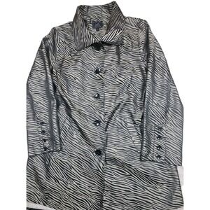 UbU‎ Animal Print Raincoat Pleats Size Large Red Lining Whimsy Windbreaker